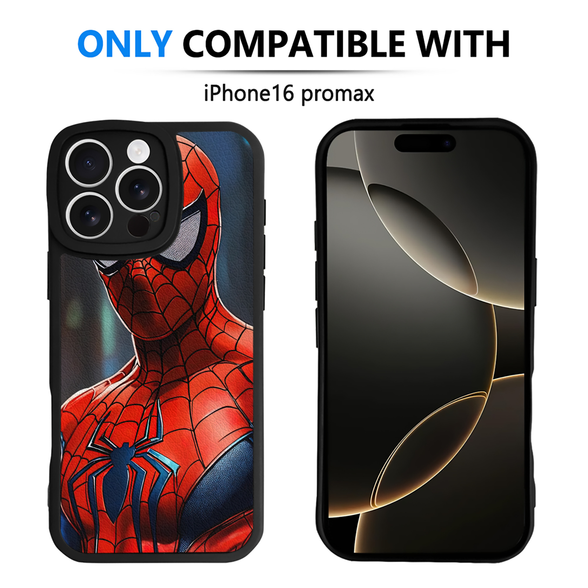 （画像用） Spider Man スパイダーマン 【iPhone 16シリーズ対応】シリコンスマホケース（レザー調） 材質：シリコン